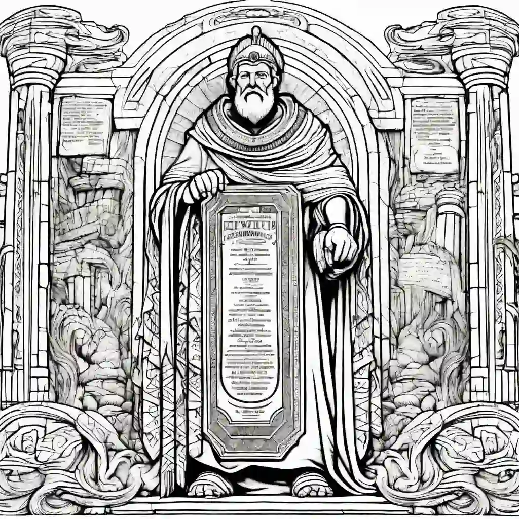 The Ten Commandments coloring pages